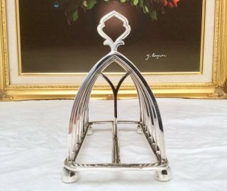 Ewardian Hallmarked Silver Toast Rack WILLIAM HUTTON & SONS London 1903 234 Gr. 3