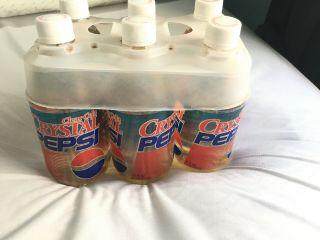 Crystal Pepsi 6 Pack Bottles 1992 Vintage