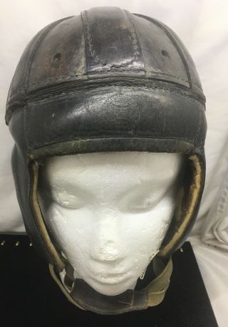 Ant 1915 - 1920 Spalding Leather Football Helmet Model Zh Pat 1660375