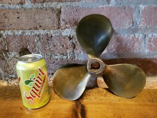 Vintage Brass Boat Propeller Wood Inboard Nautical Ship