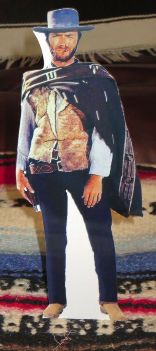 Clint Eastwood " Good,  Bad & Ugly " Western Tabletop Display Standee 9 1/2 " Tall