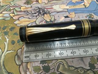 RARE 1936 Montblanc 136 - Early Delux Cap Bands - FUNCTIONAL Fountain Pen 3
