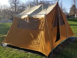 Vintage Coleman Canvas Holiday Tent Model 8430 - 720 9 ' x 12 ' 2