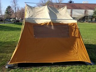 Vintage Coleman Canvas Holiday Tent Model 8430 - 720 9 ' x 12 ' 3
