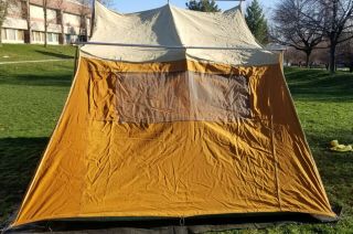 Vintage Coleman Canvas Holiday Tent Model 8430 - 720 9 ' x 12 ' 4