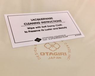 Otagiri Japan Bird Trays Laquerware Gibson Greeting Cards Design Gold Trim 3