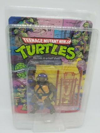 Teenage Mutant Ninja Turtles Tmnt Vintage Donatello Moc Unpunched 1988 10 Back