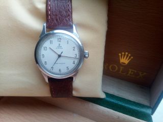 Rare Gents 1946 Rolex Tudor Oyster Watch In And Boxed