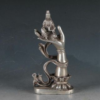 Exquisite Tibetan Silver Buddha 