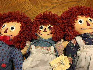 Raggedy Ann Autographed 1993 Limited Edition Applause Molly - E Version Dolls