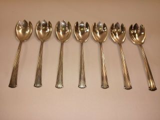 Reed And Barton Cotillion Sterling Ice Cream Spoons/forks Set Of 7 5.  28 Ozt.