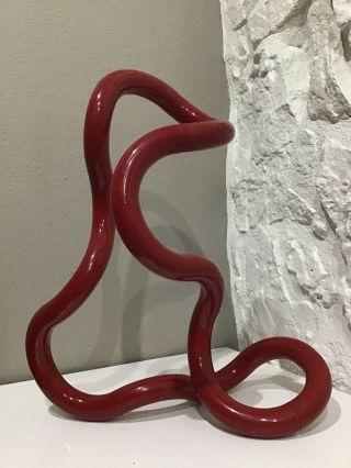 Large Vintage 1982 Modern Red Tangle Sculpture Toy Museum Zawitz