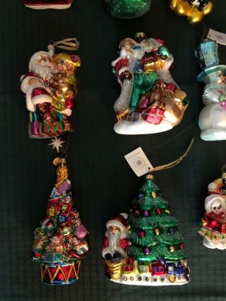 Set of 14 Christopher Radko Vintage Christmas Ornaments Mickey Minnie Mouse 3