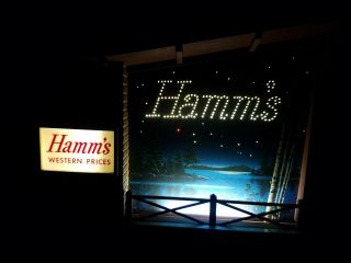 Vtg Hamms Beer Starry Night Motion Light Sign Great