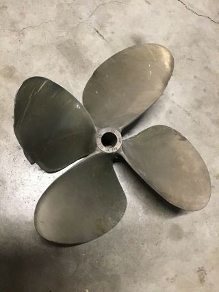 Vintage Johnson Brass 4 Blade Propeller.  See Photos.