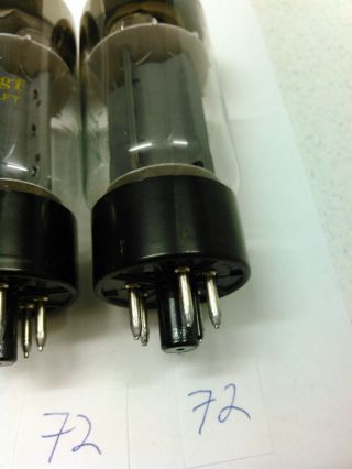 (5) Vintage Sylvania 6L6GC Vacuum Tubes Closely Matched Tall Glass Dual Halo USA 7