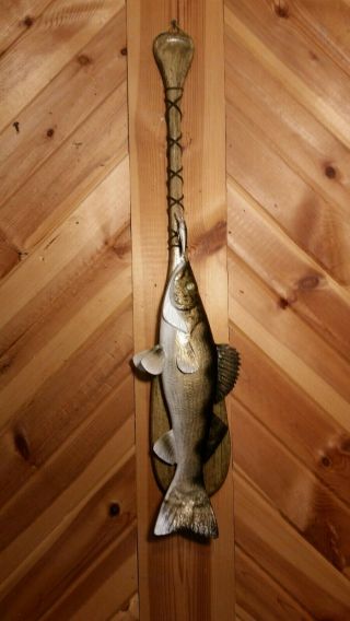 Walleye Fish Wood Carving Taxidermy Fish Cabin Home Decor Fishing Casey Edwards