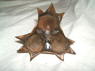 japanese meiji era period bronze incense burner organic fruit floral leaf bulb 6