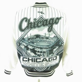 Vintage 80s Chicago White Sox Jacket Large Chalk Line Mlb Baseball Sports