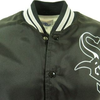 Vintage 80s Chicago White Sox Jacket Large Chalk Line MLB Baseball Sports 4