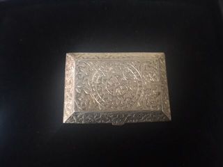 Antique Hand Carved Floral Engraved Sterling Silver 2.  5in Storage Box 2