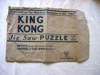 Vintage 1933 RKO King Kong Promotional Puzzle including Envelop 4