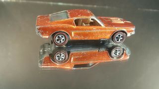 Vintage Redline Hot Wheels custom Mustang Orange very rare 4