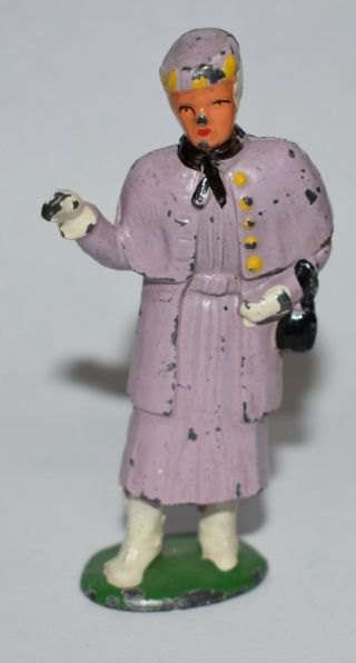 Vintage Manoil Barclay Metal Figure Elderly Woman 618