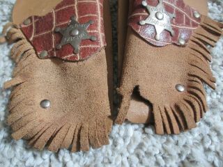 Two Gun Marshal Star Badge Vintage Toy Cowboy Western Holster w/ Horse Head Shoe 5