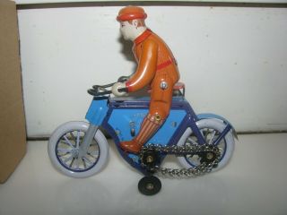 Clockwork China Tin Windup Toy Chain Drive MS 433 Motorcycle - - 2
