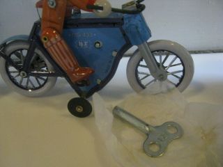 Clockwork China Tin Windup Toy Chain Drive MS 433 Motorcycle - - 5
