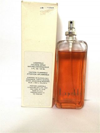 Rare,  Vintage Formula Lagerfeld Cologne For Men 4 Oz.  Spray Tester -