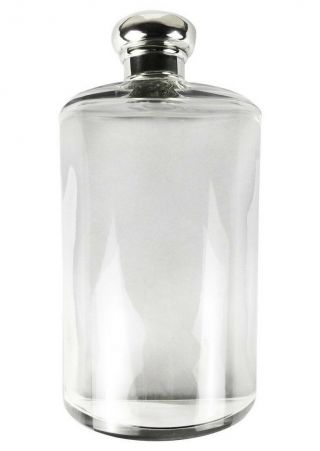 LARGE ANTIQUE EDWARDIAN STERLING AND CUT GLASS FLASK/DECANTER,  LONDON 1902,  LOOK 3