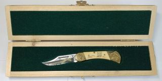 Rare Puma Vintage African Big Five Leopard Stainless Knife 2.  25 " Blade