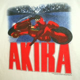Vtg Anime Akira Committee 2 Side Motorcycle T - Shirt Fashion Victim 1988 Nos