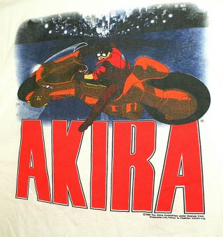 Vtg Anime Akira Committee 2 side Motorcycle T - Shirt Fashion Victim 1988 NOS 4