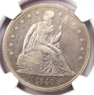 1840 Seated Liberty Silver Dollar $1 - Ngc Xf Details - Rare Coin - Looks Au