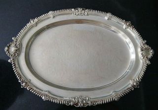 Large Antique G.  R.  Collis & Co Silver Plate Tray,  Circa 1869 - 1893,