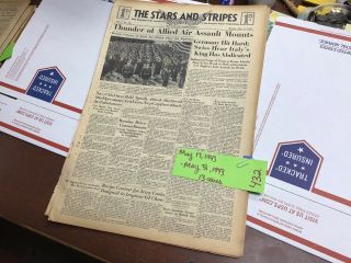 STARS & STRIPES NEWSPAPER - 13 Issues May 17 - 31 1943 NOT FOLDED WWII Rare 5