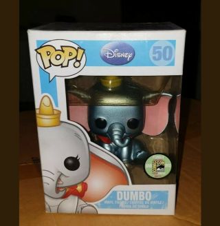 Metallic Dumbo Funko Pop Sdcc 2013 Rare Disney Exclusive Le 1/480