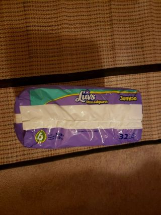 Vintage Luvs Size 6 plastic backed cover adult baby toddler youth Diapers 5