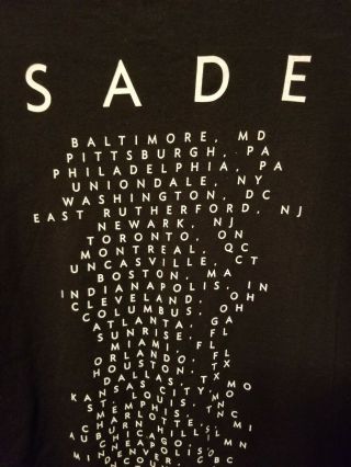 SADE Vintage Band Tour T - Shirt - Soldier of Love 2011.  Size XL 4