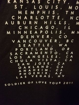 SADE Vintage Band Tour T - Shirt - Soldier of Love 2011.  Size XL 5