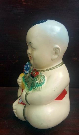 Chinese vintage porcelain figure of a child (good luck Money Box) 4