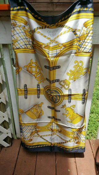 Hermes Vintage Silk Scarf Grande Tenue H D 