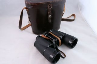 Vintage Wwii - 1950s Era Leitz Wetzlar Binoculars 10x50 With Case