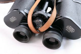 Vintage WWII - 1950s Era Leitz Wetzlar Binoculars 10x50 With Case 2
