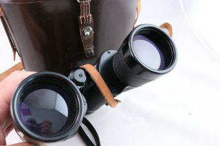 Vintage WWII - 1950s Era Leitz Wetzlar Binoculars 10x50 With Case 6