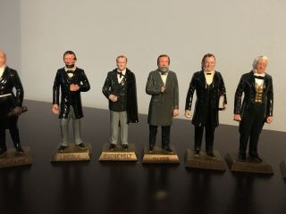 Vintage Marx US Presidents 24 Figures Painted & Plastic 54mm Scale 1950 - 60s 3