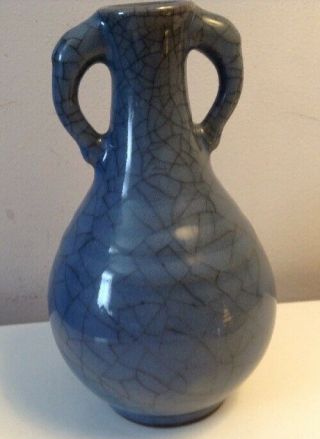 Antique Chinese Celadon Crackle Glaze Vase